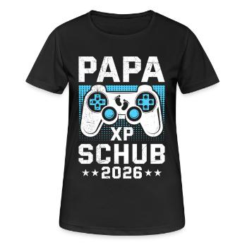 Gamer Papa PAPA XP SCHUB 2026 Lustiges - Frauen T-Shirt atmungsaktiv - Schwarz - Vorne - AI Model Female 172 light (172cm)