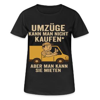 Déménagements : vous pouvez les louer - T-shirt respirant Femme - noir - Devant - AI Model Female 172 light (172cm)