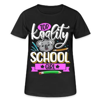 Top Koality Écolière - T-shirt respirant Femme - noir - Devant - AI Model Female 172 light (172cm)