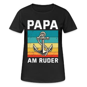 Future Dad DAD AT THE HELM Retro Funny - Women's Breathable T-Shirt - black - Front - AI Model Female 172 light (172cm)