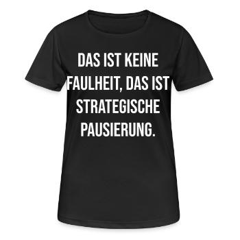 Typographie de rupture stratégique - T-shirt respirant Femme - noir - Devant - AI Model Female 172 light (172cm)