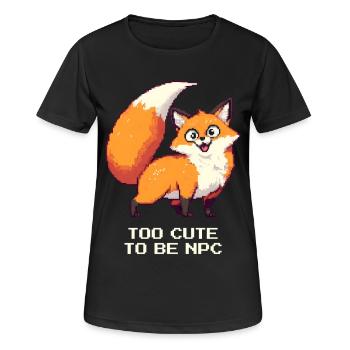 Derpy Fuchs mit Main-Character-Energy - Frauen T-Shirt atmungsaktiv - Schwarz - Vorne - AI Model Female 172 light (172cm)