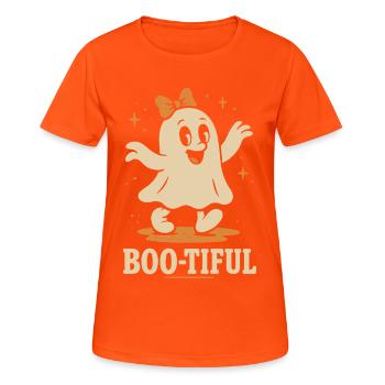 Boo-Tiful Fantôme Halloween Party Fun - T-shirt respirant Femme - orange néon - Devant - AI Model Female 172 dark (172cm)