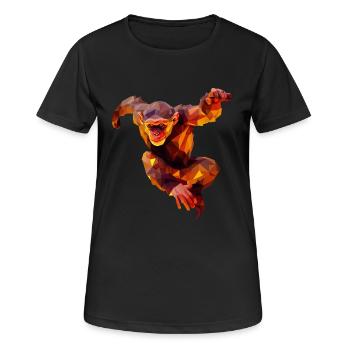 Polygon Orangutan Sprinter - Frauen T-Shirt atmungsaktiv - Schwarz - Vorne - AI Model Female 172 light (172cm)