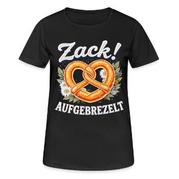 Pretzel Bavaria Dressed Up Pretty Beer Bavarian - Women's Breathable T-Shirt - black - Front - AI Model Female 172 light (172cm)