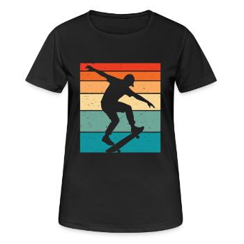 Skateurs Skate Enfants Skateurs - T-shirt respirant Femme - noir - Devant - AI Model Female 172 light (172cm)
