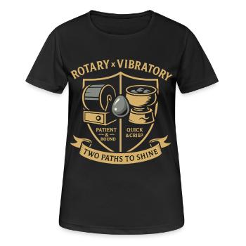 Rotary X Vibratory : deux façons de briller - T-shirt respirant Femme - noir - Devant - AI Model Female 172 light (172cm)