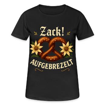Zack Dressed Up Pretzel Edelweiss Shirt - Women's Breathable T-Shirt - black - Front - AI Model Female 172 light (172cm)