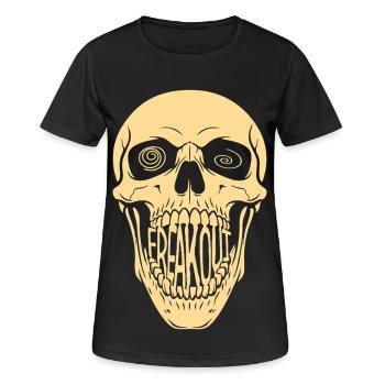 Crâne de panique - T-shirt respirant Femme - noir - Devant - AI Model Female 172 light (172cm)