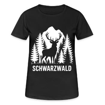 Forêt-Noire - T-shirt respirant Femme - noir - Devant - AI Model Female 172 light (172cm)