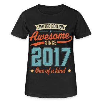 Awesome Since 2017 - Women's Breathable T-Shirt - black - Front - AI Model Female 172 light (172cm)