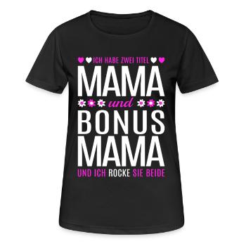 Mom Bonus Mom Stepmom Mother's Day Gift - Women's Breathable T-Shirt - black - Front - AI Model Female 172 light (172cm)