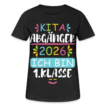 Kita Abgänger 2026 - Frauen T-Shirt atmungsaktiv - Schwarz - Vorne - AI Model Female 172 light (172cm)