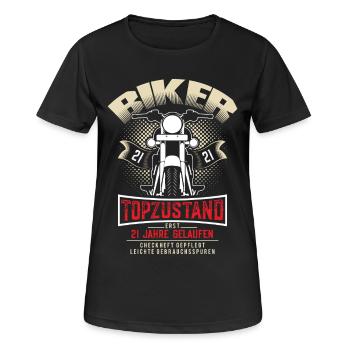 21e anniversaire Moto Moto - T-shirt respirant Femme - noir - Devant - AI Model Female 172 light (172cm)