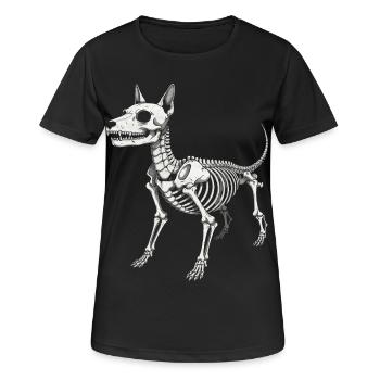 Anatomie des Skeletthundes Druck - Frauen T-Shirt atmungsaktiv - Schwarz - Vorne - AI Model Female 172 light (172cm)