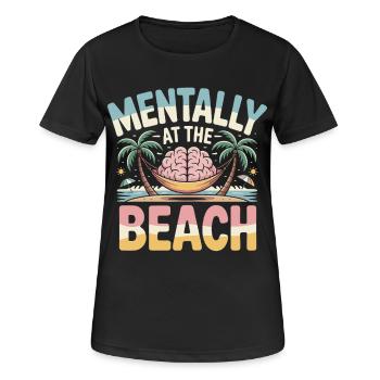 Hamac fantôme sur la plage - T-shirt respirant Femme - noir - Devant - AI Model Female 172 light (172cm)