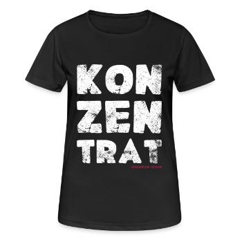 Je ne suis pas petit, je suis un concentré qui dit - T-shirt respirant Femme - noir - Devant - AI Model Female 172 light (172cm)