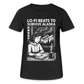 Le lo-fi bat l’Alaska - T-shirt respirant Femme - noir - Devant - AI Model Female 172 light (172cm)