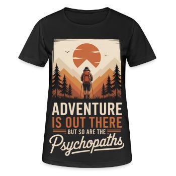 Randonneurs dans le panorama montagneux - T-shirt respirant Femme - noir - Devant - AI Model Female 172 light (172cm)
