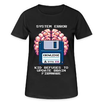 System Error: Update Denied | Homeschool - Women's Breathable T-Shirt - black - Front - AI Model Female 172 light (172cm)