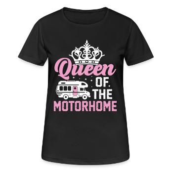Königin des Wohnmobils - Frauen T-Shirt atmungsaktiv - Schwarz - Vorne - AI Model Female 172 light (172cm)