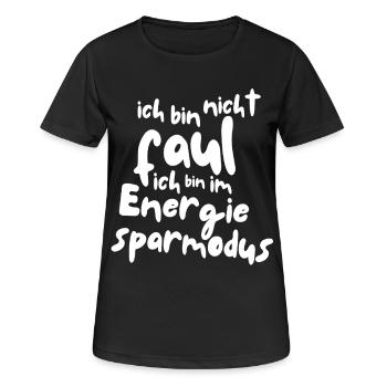 Ich bin nicht faul - Frauen T-Shirt atmungsaktiv - Schwarz - Vorne - AI Model Female 172 light (172cm)