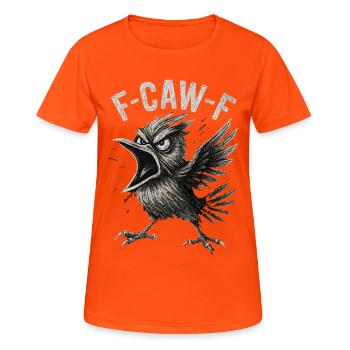 Crash Raven Call F-CAW-F - T-shirt respirant Femme - orange néon - Devant - AI Model Female 172 dark (172cm)