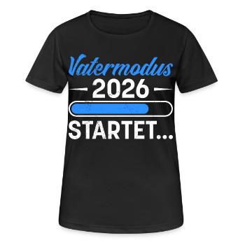Future Dad FATHER MODE 2026 STARTS - Women's Breathable T-Shirt - black - Front - AI Model Female 172 light (172cm)