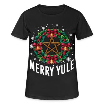 Frohes Julfest Weihnachtszeit Weihnachten - Frauen T-Shirt atmungsaktiv - Schwarz - Vorne - AI Model Female 172 light (172cm)