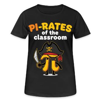 Pi-rates of the Classroom Math Teacher - Women's Breathable T-Shirt - black - Front - AI Model Female 172 light (172cm)