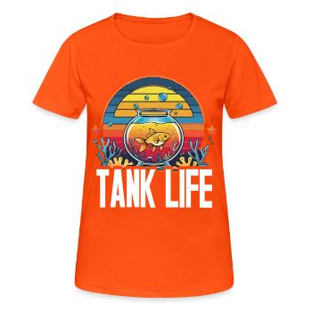Fischzüchter Aquarianer Fischzucht - Frauen T-Shirt atmungsaktiv - Neonorange - Vorne - AI Model Female 172 dark (172cm)