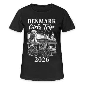 Denmark Girls' Trip 2026 - Women's Breathable T-Shirt - black - Front - AI Model Female 172 light (172cm)