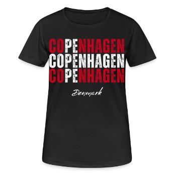 Copenhague Danemark, souvenir de Copenhague - T-shirt respirant Femme - noir - Devant - AI Model Female 172 light (172cm)