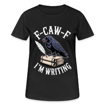 Raven quill and scrolls - Women's Breathable T-Shirt - black - Front - AI Model Female 172 light (172cm)