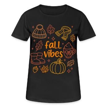 Fall Vibes - Women's Breathable T-Shirt - black - Front - AI Model Female 172 light (172cm)