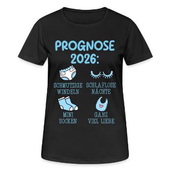 Bald Mama PROGNOSE 2026 SCHMUTZIGE WINDELN - Frauen T-Shirt atmungsaktiv - Schwarz - Vorne - AI Model Female 172 light (172cm)