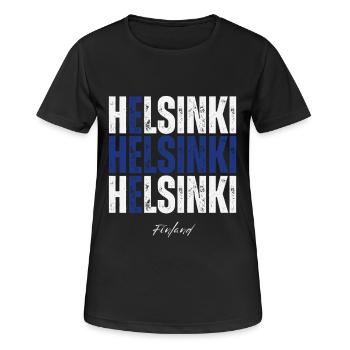 Helsinki Finland, a memory of Helsinki - Women's Breathable T-Shirt - black - Front - AI Model Female 172 light (172cm)