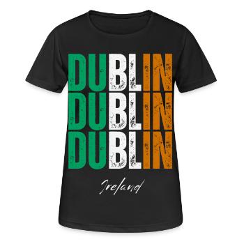 Dublin Irlande, souvenir de Dublin - T-shirt respirant Femme - noir - Devant - AI Model Female 172 light (172cm)
