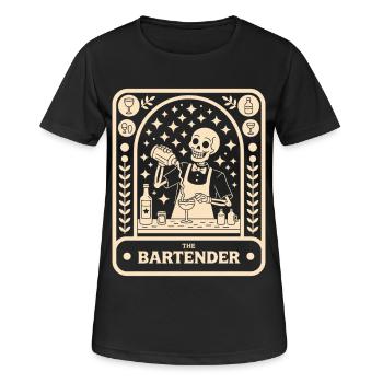 Barman Barman Le Barman Tarot Cocktail - T-shirt respirant Femme - noir - Devant - AI Model Female 172 light (172cm)