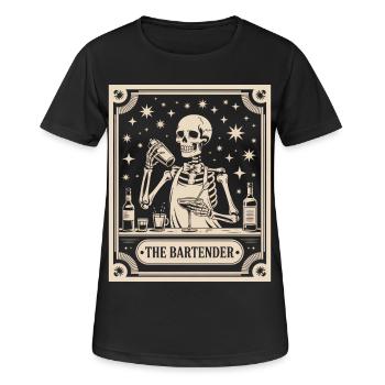 Barman Barman Le Barman Tarot Cocktail - T-shirt respirant Femme - noir - Devant - AI Model Female 172 light (172cm)