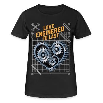 La technologie rencontre le cœur – T-shirt pour les ingénieurs - T-shirt respirant Femme - noir - Devant - AI Model Female 172 light (172cm)