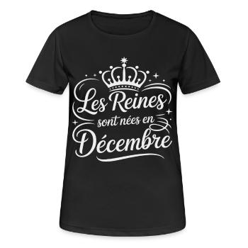 The Queens were born in December Anniversary - Women's Breathable T-Shirt - black - Front - AI Model Female 172 light (172cm)