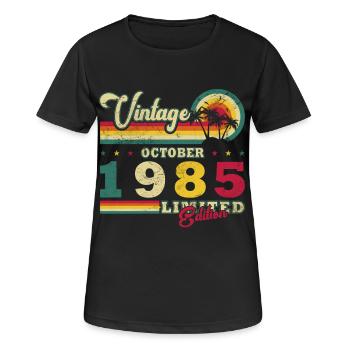 1985 October 1985 Jubilee October 1985 - Women's Breathable T-Shirt - black - Front - AI Model Female 172 light (172cm)