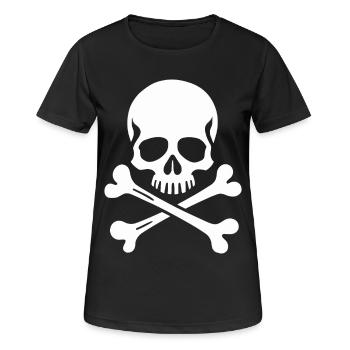 Classic Jolly Roger Skull - Women's Breathable T-Shirt - black - Front - AI Model Female 172 light (172cm)