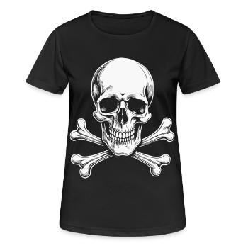 Classic Jolly Roger Skull - Women's Breathable T-Shirt - black - Front - AI Model Female 172 light (172cm)