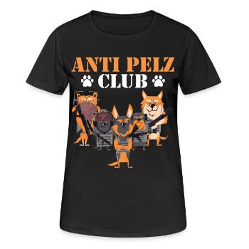 Tierschutz ANTI PELZ CLUB Anti Fur Lustig - Frauen T-Shirt atmungsaktiv - Schwarz - Vorne - AI Model Female 172 light (172cm)