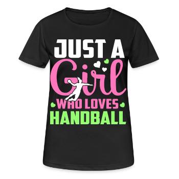 Juste une fille qui aime le handball - T-shirt respirant Femme - noir - Devant - AI Model Female 172 light (172cm)
