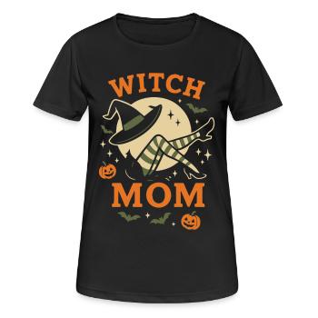 Witch Mom Funny Halloween Costume Idea - Women's Breathable T-Shirt - black - Front - AI Model Female 172 light (172cm)