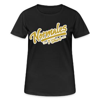 T-shirt normal jaune - T-shirt respirant Femme - noir - Devant - AI Model Female 172 light (172cm)