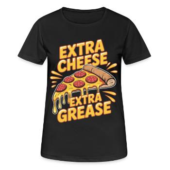  Pizza Foodie Extra Käse Extra Fett Genuss für - Frauen T-Shirt atmungsaktiv - Schwarz - Vorne - AI Model Female 172 light (172cm)